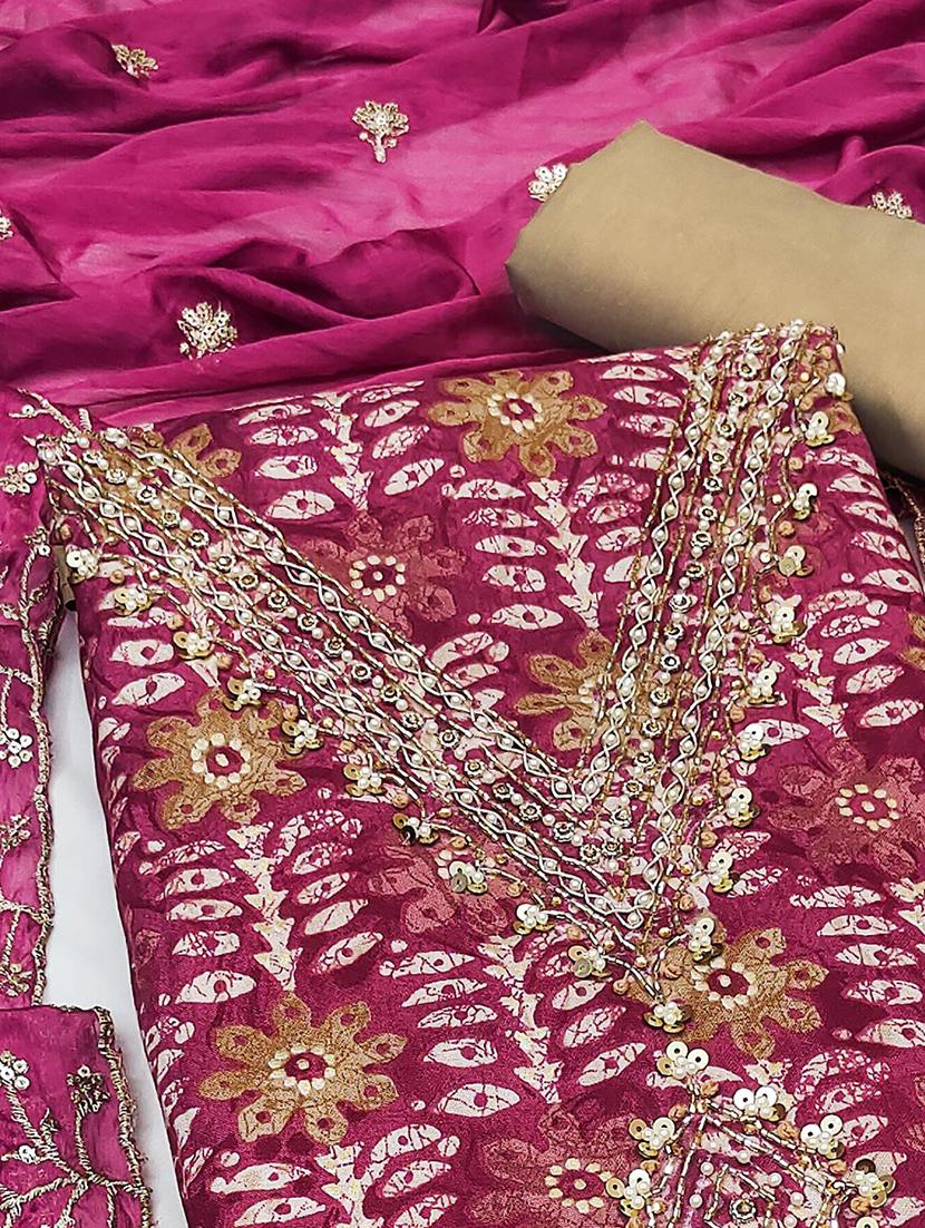 women embroidered unstitched suit set - 21887889 - Standard Image - 2