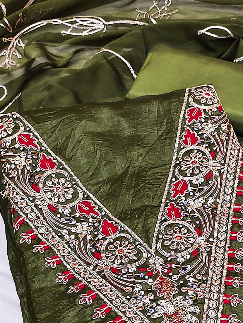 women embroidered unstitched suit set - 21887906 - Standard Image - 2