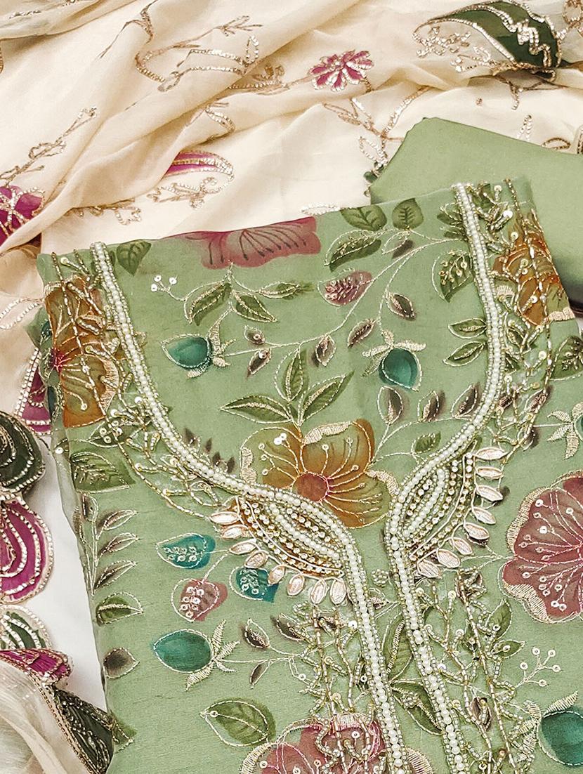 women embroidered unstitched suit set - 21887933 - Standard Image - 2