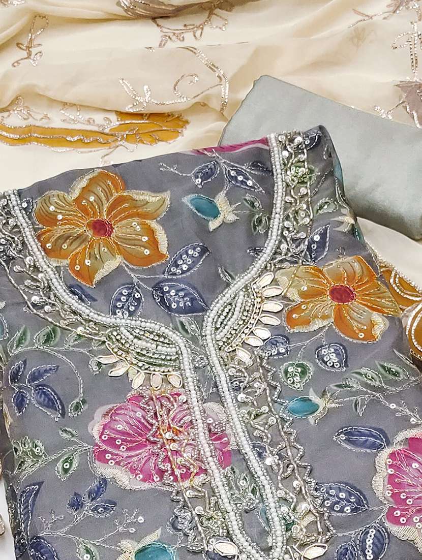 women embroidered unstitched suit set - 21887934 -  Standard Image - 2