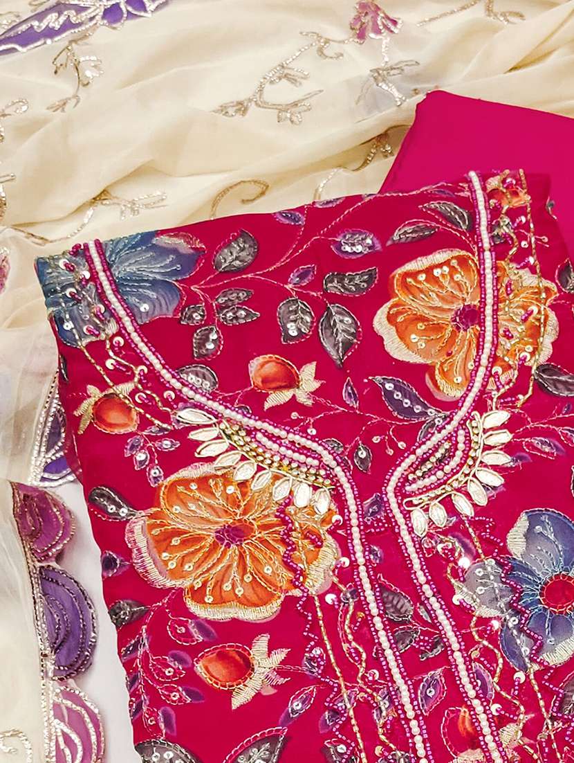 women embroidered unstitched suit set - 21887936 -  Standard Image - 2