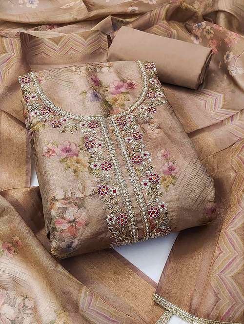 women embroidered unstitched suit set - 21887938 -  Standard Image - 0