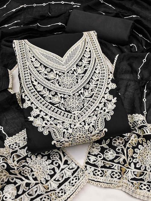 women embroidered unstitched suit set - 21887972 -  Standard Image - 0
