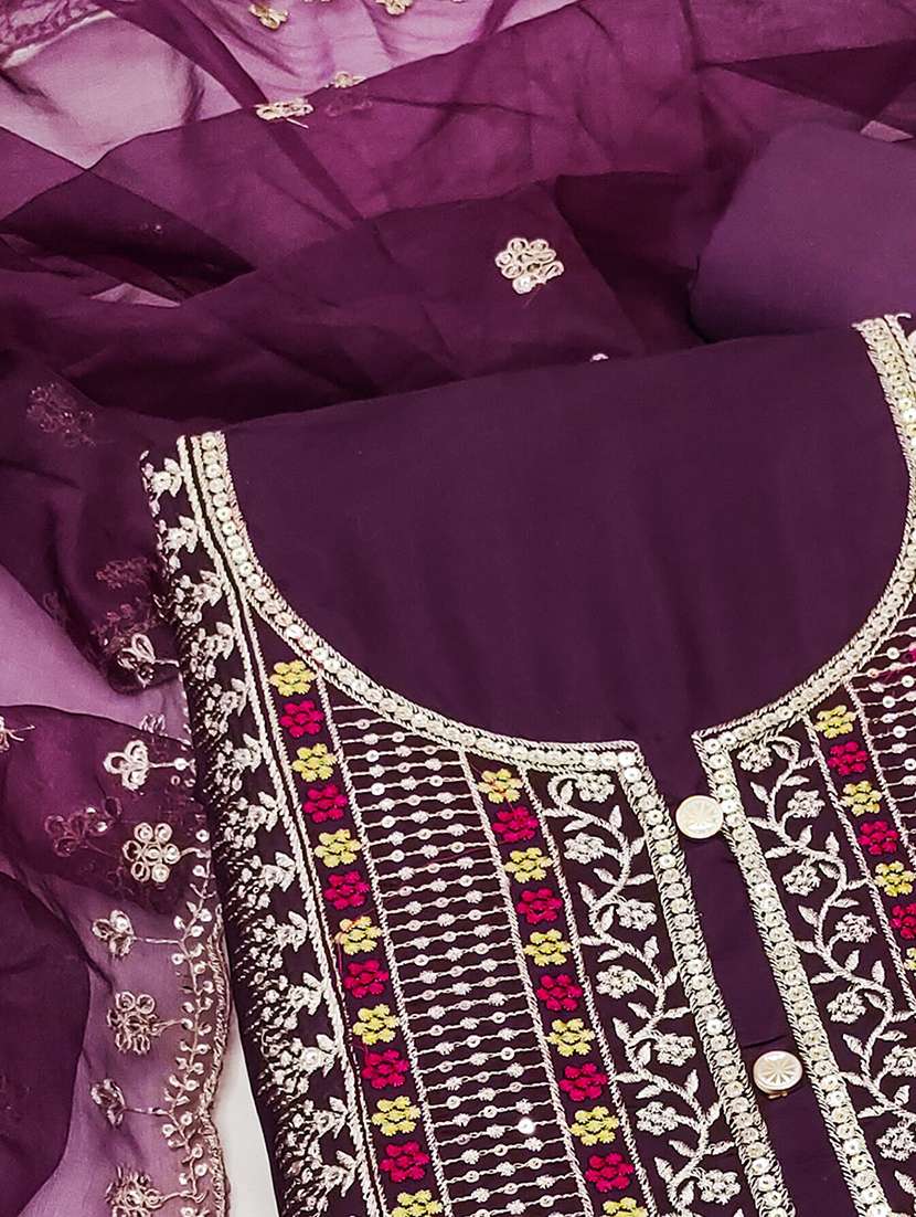 women embroidered unstitched suit set - 21887983 - Standard Image - 2