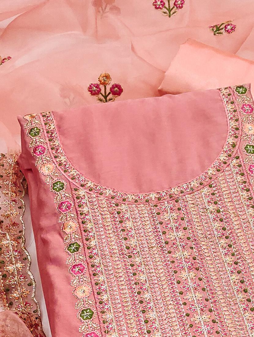 women embroidered unstitched suit set - 21887998 - Standard Image - 2