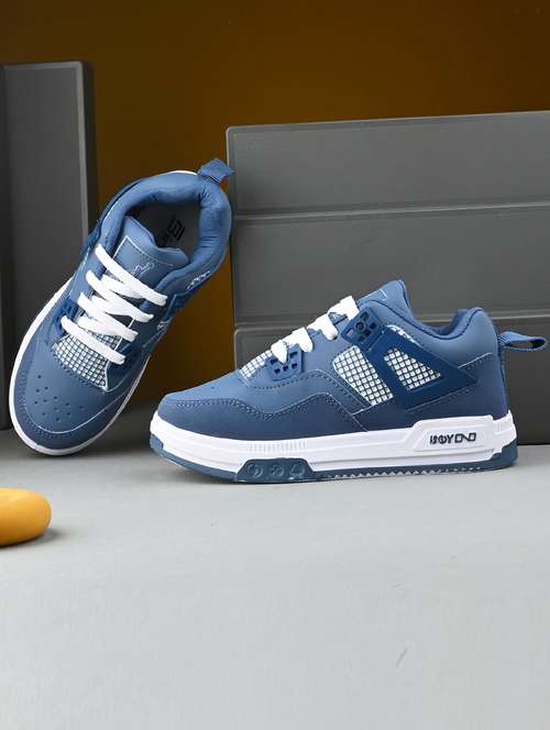 boys blue lace-up sneaker - 21888283 - Standard Image - 0