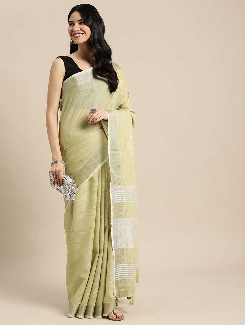 women solid casual wear saree with blouse - 21888315 -  Standard Image - 2