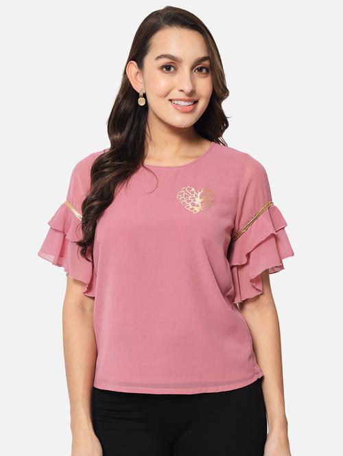 women solid short sleeves regular top - 21898924 -  Standard Image - 0