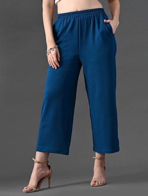 women solid high rise culottes - 21899155 - Standard Image - 0