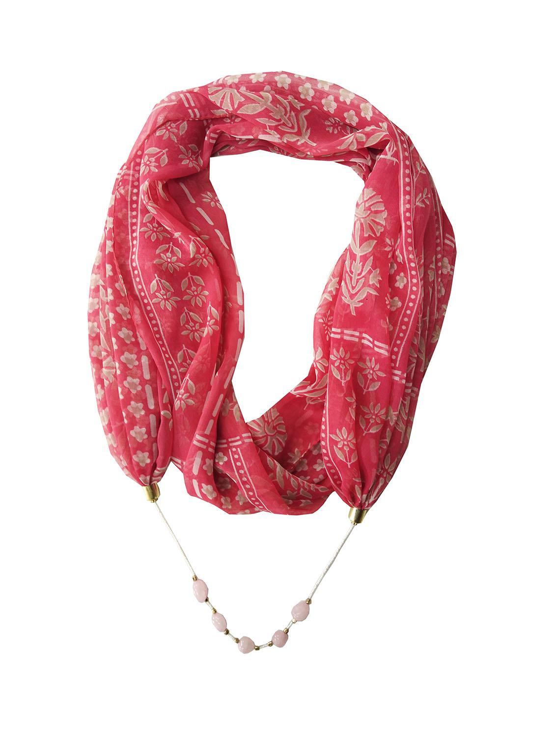 women pink printed scarf - 21899219 -  Zoom Image - 0