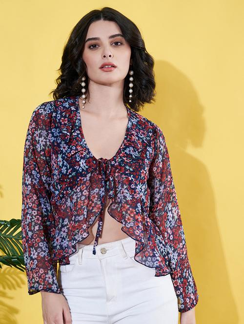 women animal printed asymmetric top - 21899232 -  Standard Image - 0