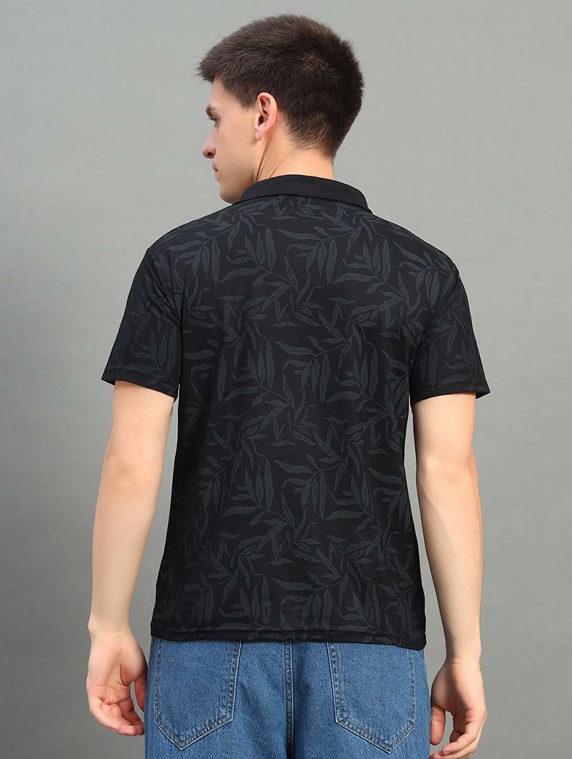 men printed short sleeve regular fit polo t-shirt - 21899242 -  Standard Image - 2