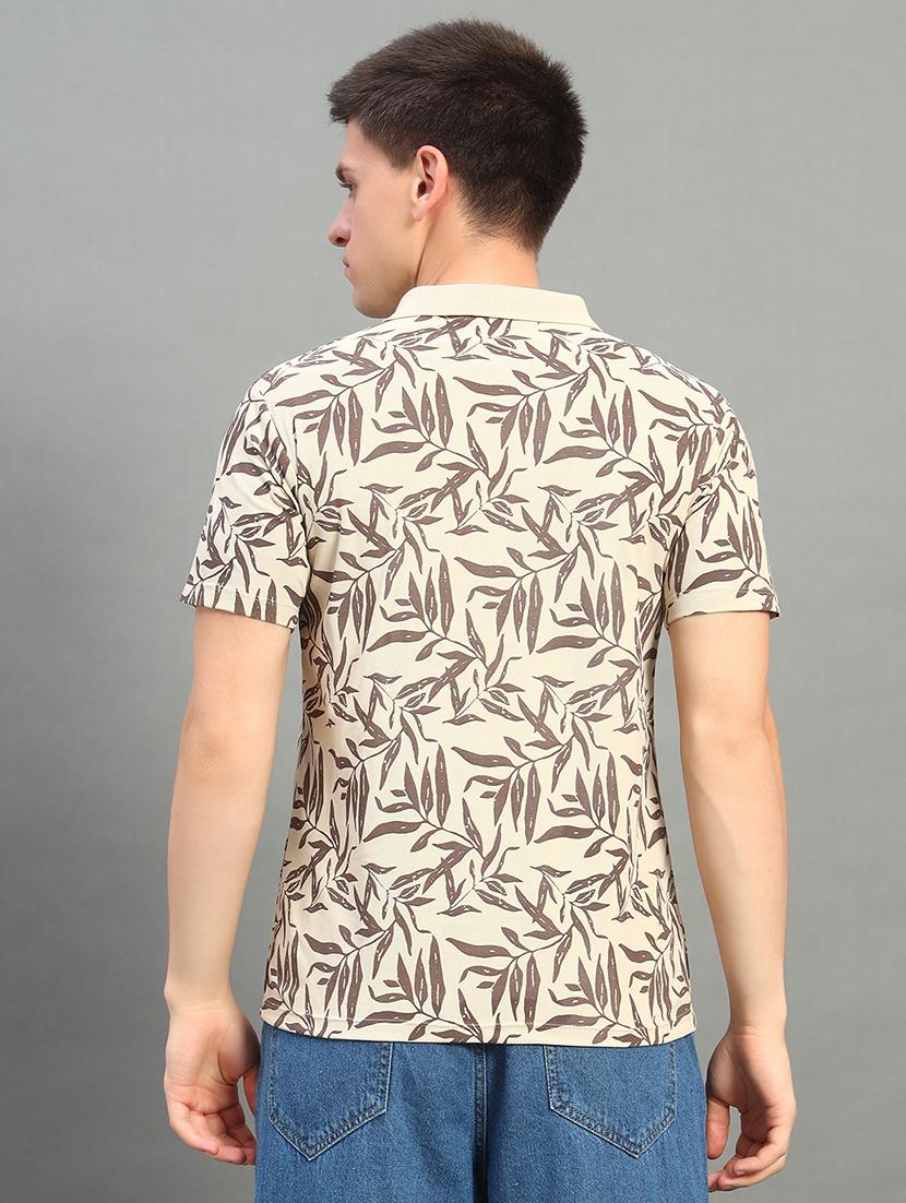 men printed short sleeve regular fit polo t-shirt - 21899243 - Standard Image - 2