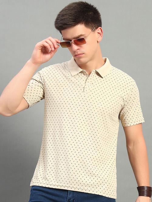 men printed short sleeve regular fit polo t-shirt - 21899253 - Standard Image - 0