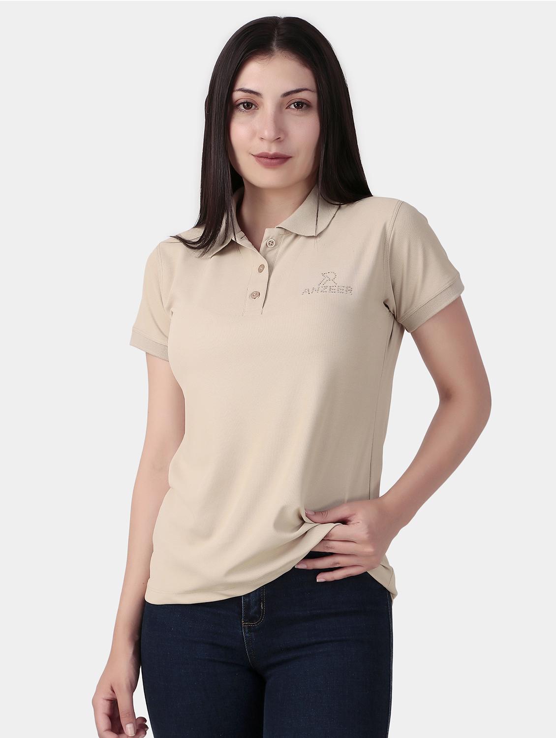 women solid regular fit polo t-shirt - 21900894 - Zoom Image - 0