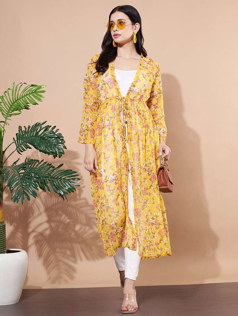 women printed long sleeves regular shrug