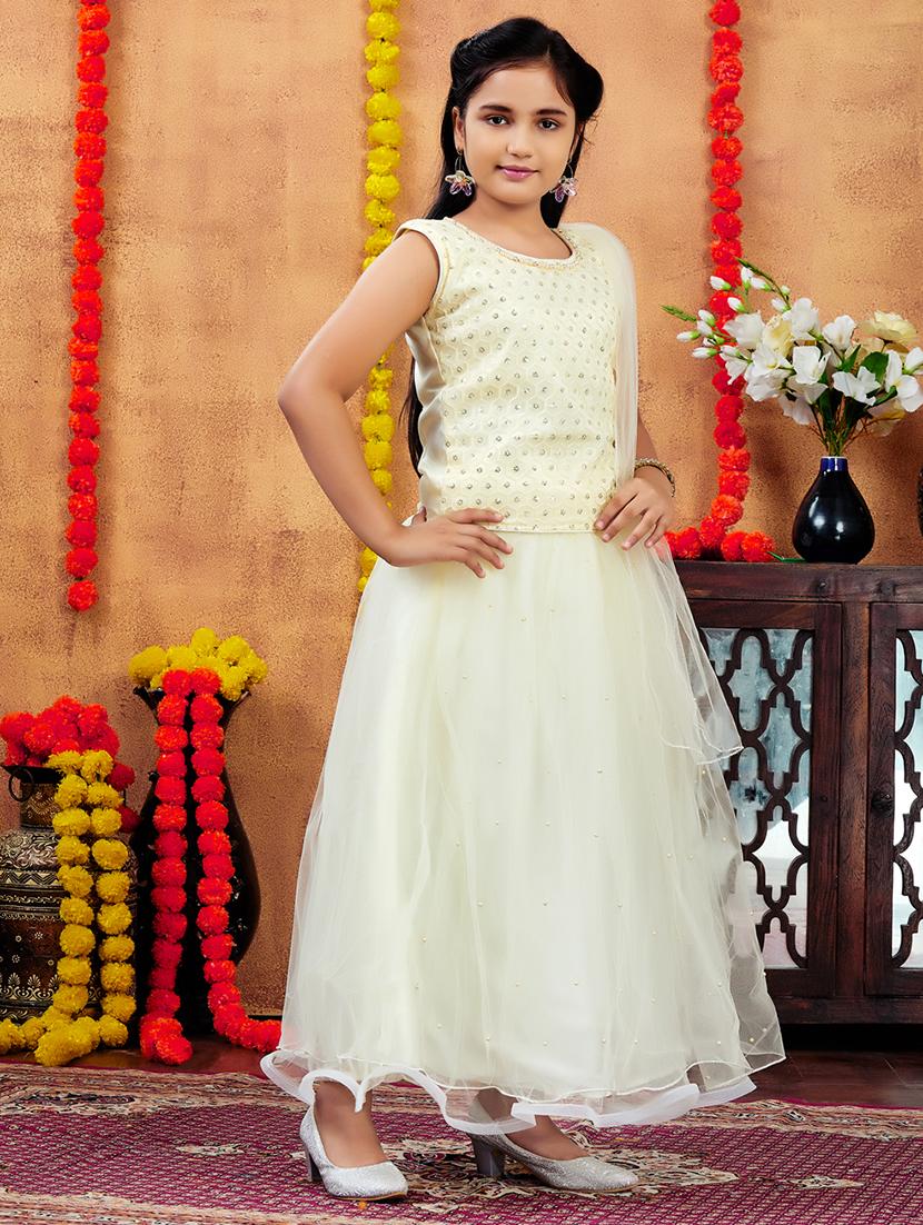 girls embellished sleeveless lehenga choli with dupatta - 21901080 - Standard Image - 2