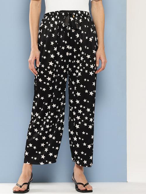 women printed mid rise ankle length straight palazzo - 21901197 - Standard Image - 0