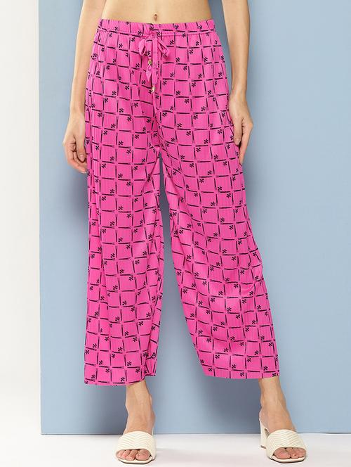 women printed mid rise ankle length straight palazzo - 21901207 -  Standard Image - 0