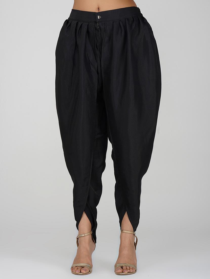 women black long sleeve dhoti kurta with dupatta set - 21901366 - Standard Image - 7