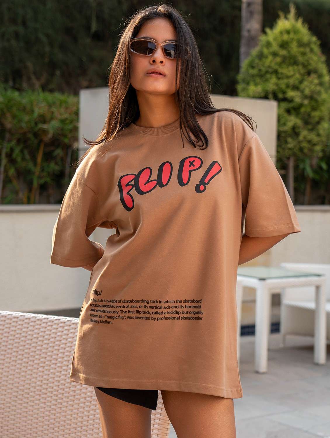 women printed short sleeves oversized t-shirt