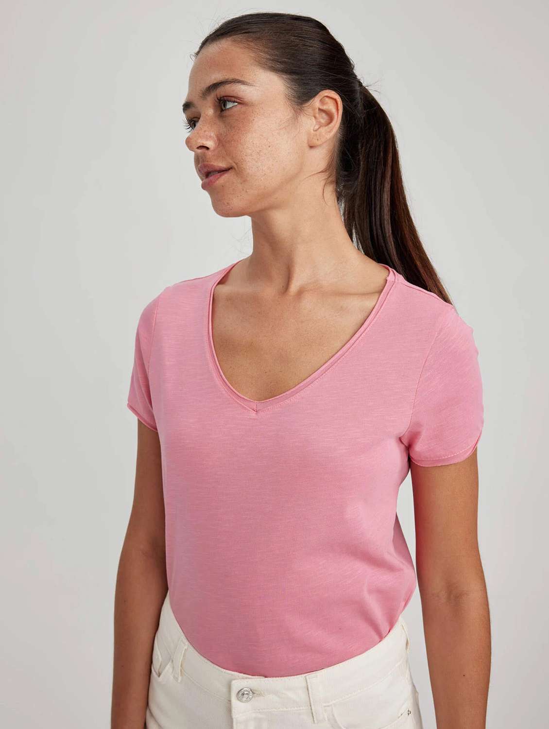 pink viscose regular tshirt - 21903091 -  Standard Image - 2