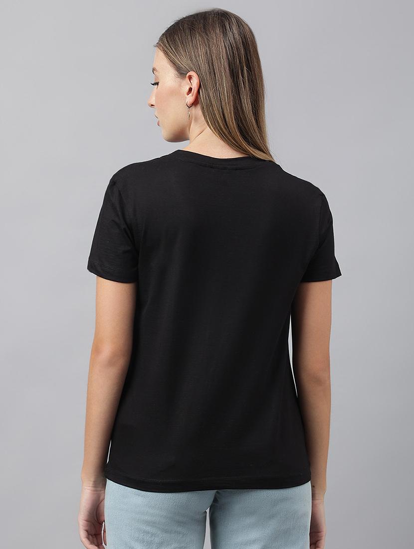 women solid short sleeves regular t-shirt - 21903563 - Standard Image - 2
