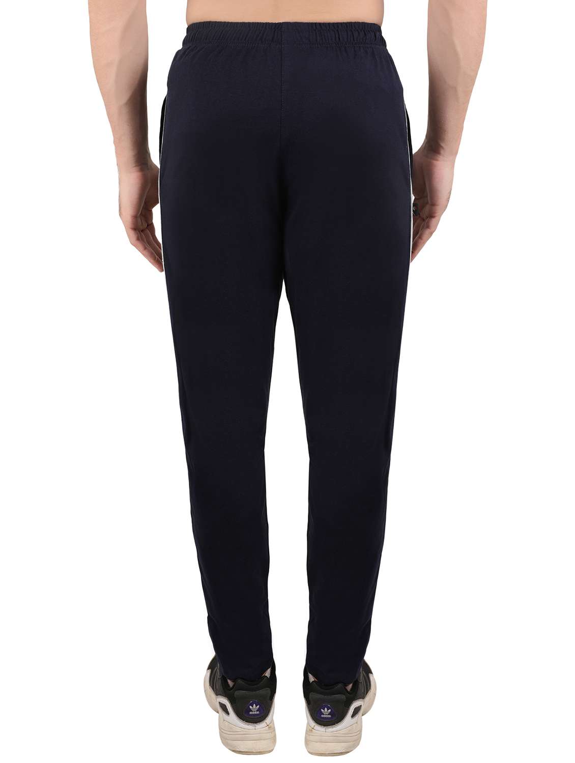men solid mid rise full length track pant - 21903999 -  Standard Image - 2