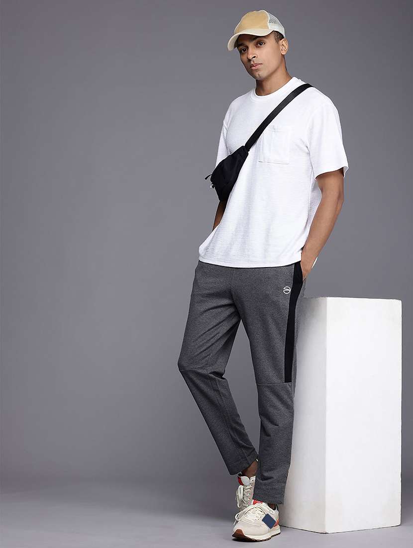 men side taped mid rise full length track pant - 21904001 -  Standard Image - 2