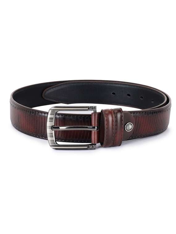 men brown buckle closure belt - 21904014 -  Standard Image - 2