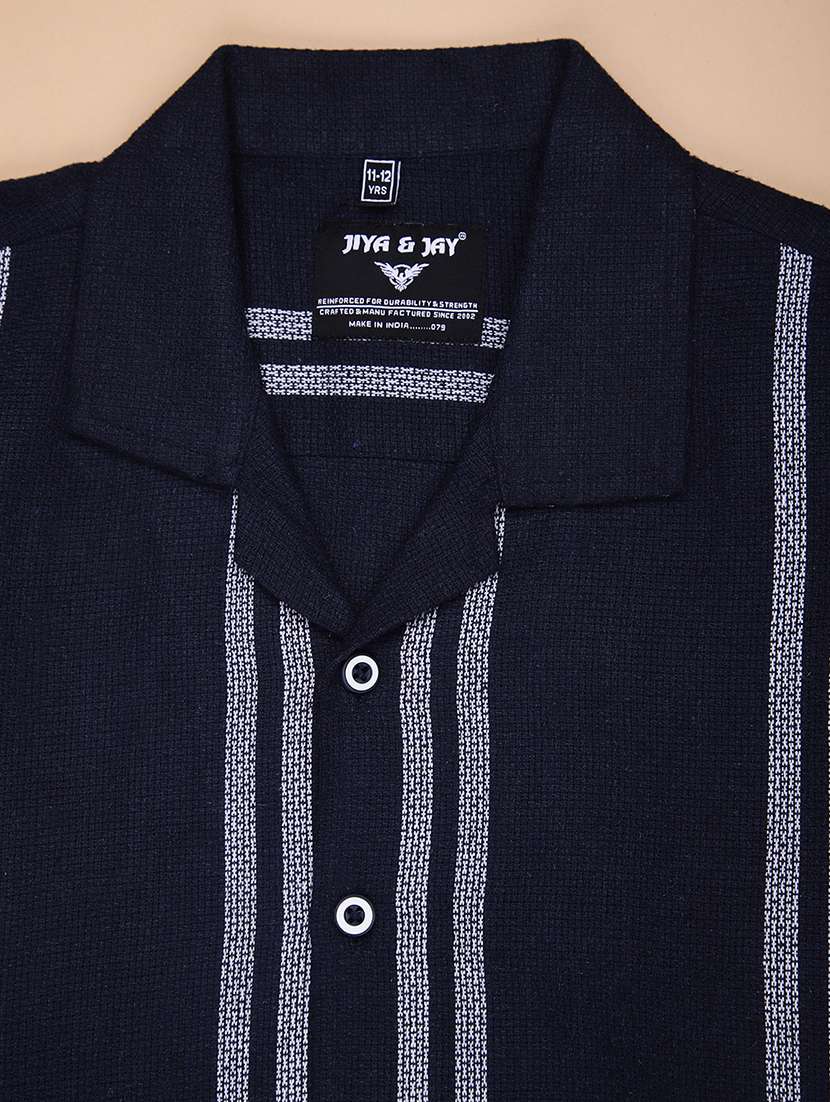 boys striped collared short sleeve shirt - 21904253 -  Standard Image - 2