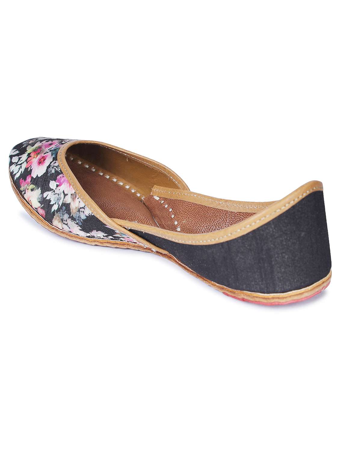 women handmade printed fabric punjabi jutti - 21904390 -  Standard Image - 2