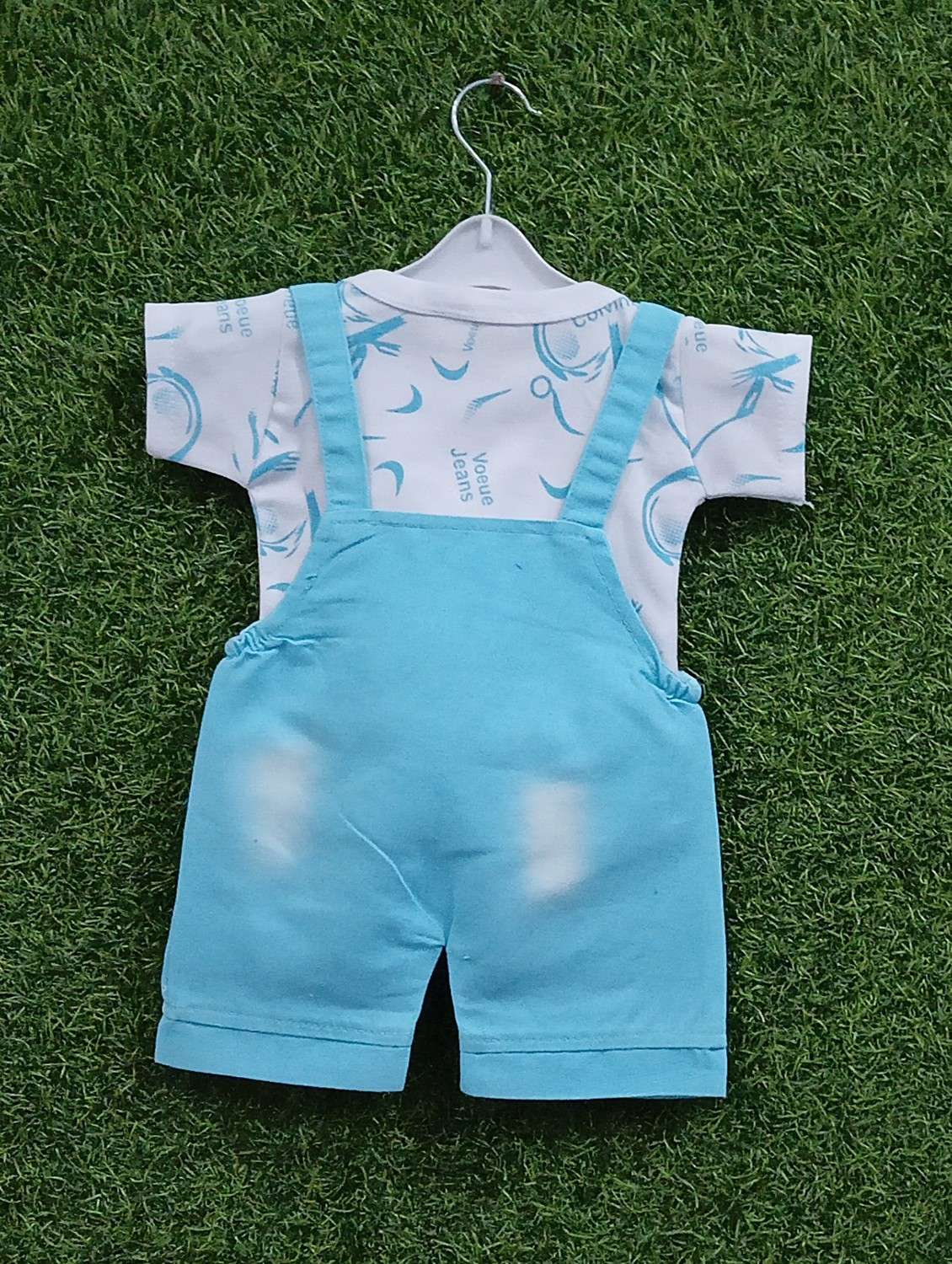 kids printed t-shirt & dungree set - 21904410 -  Standard Image - 2