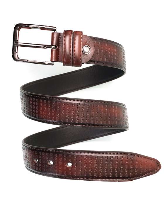 men brown textured belt - 21904604 -  Standard Image - 2