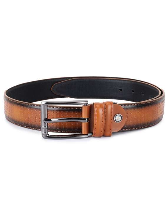 men tan textured belt - 21904610 -  Standard Image - 2