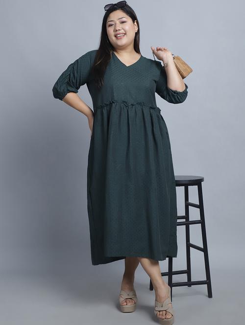women plus size self designed a-line dress - 21904616 -  Standard Image - 0