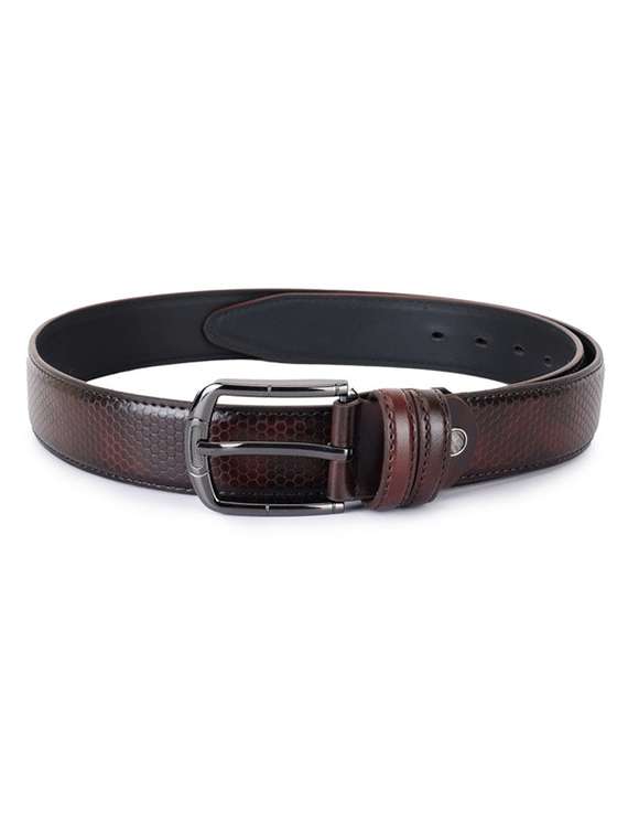 men brown textured belt - 21904627 -  Standard Image - 2