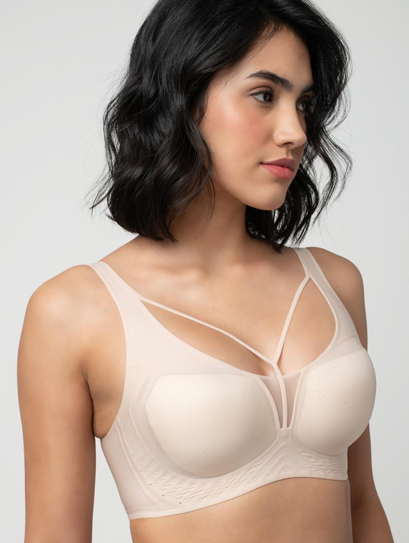 women solid lightly padded bralette - 21904818 - Standard Image - 2