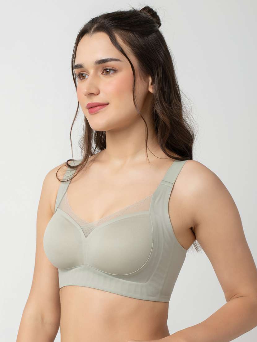 women solid lightly padded full coverage bra - 21904837 -  Standard Image - 2
