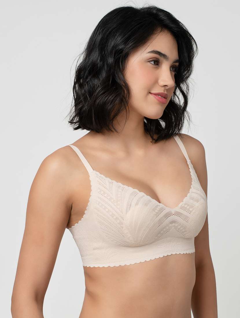women lace detailed non-padded t-shirt bra - 21904843 -  Standard Image - 2