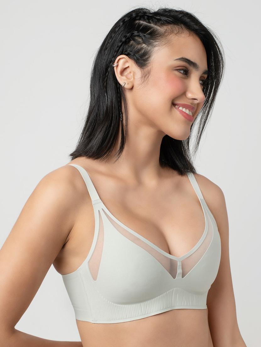 women solid lightly padded full coverage bra - 21904852 - Standard Image - 2