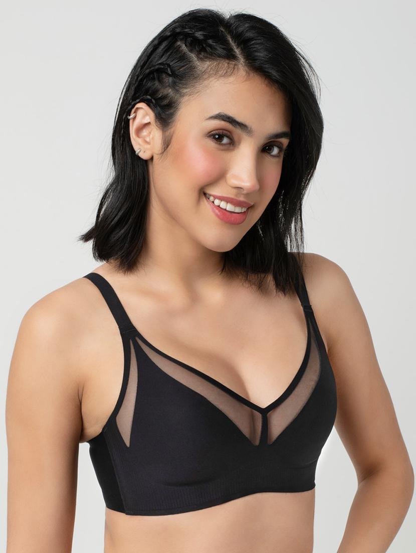 women solid lightly padded full coverage bra - 21904853 - Standard Image - 2