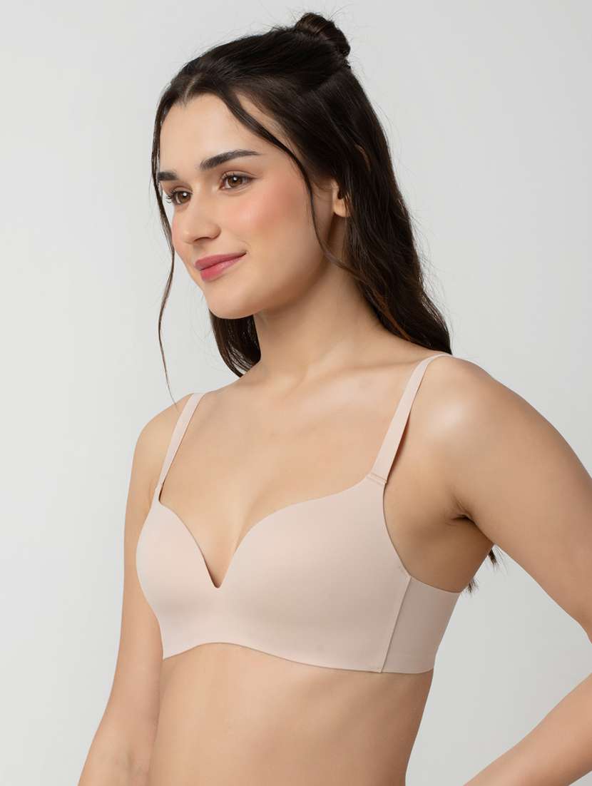 women solid lightly padded bra - 21904859 -  Standard Image - 2