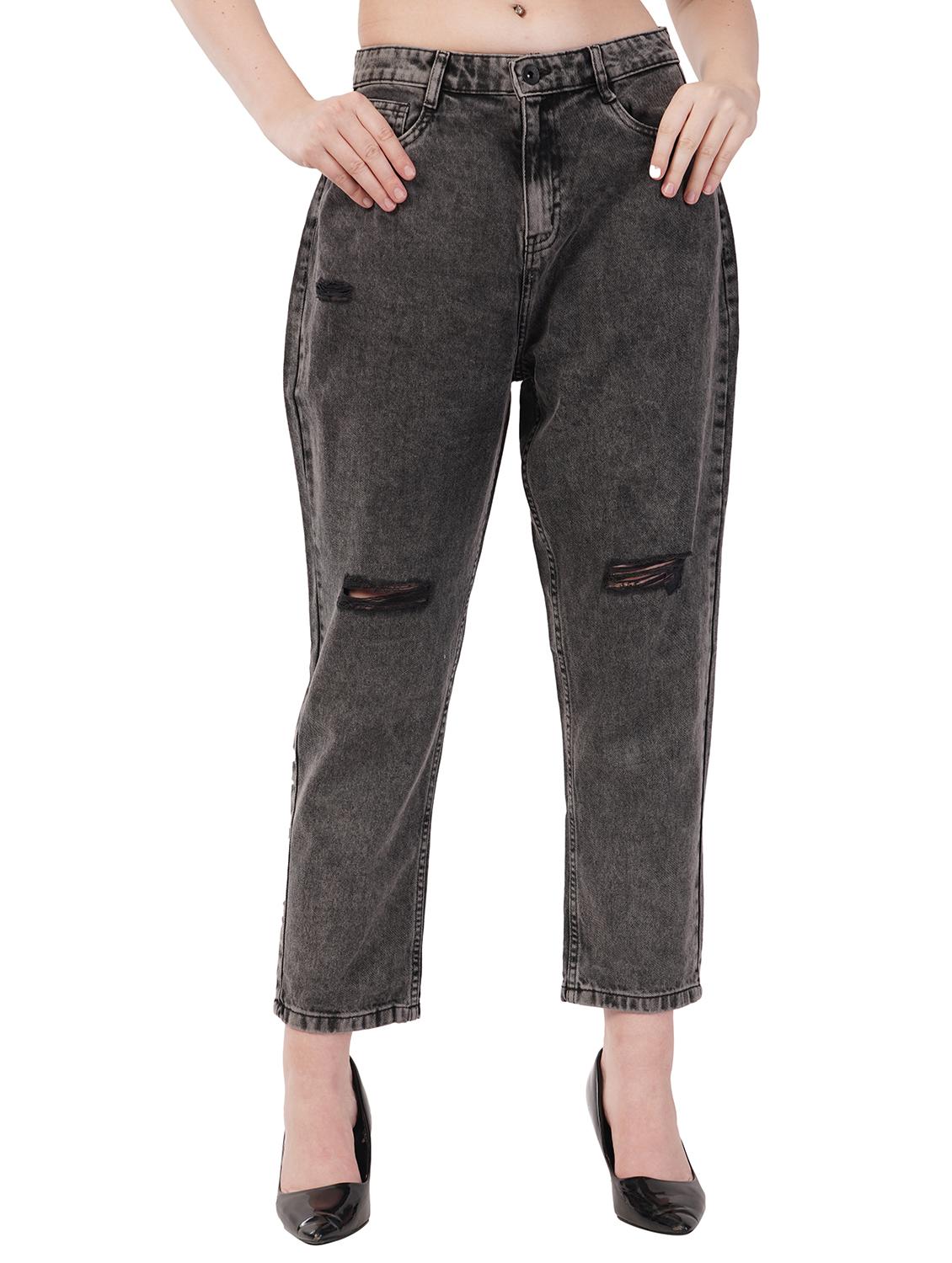 women distressed mid rise boyfriend jeans - 21904900 - Zoom Image - 0