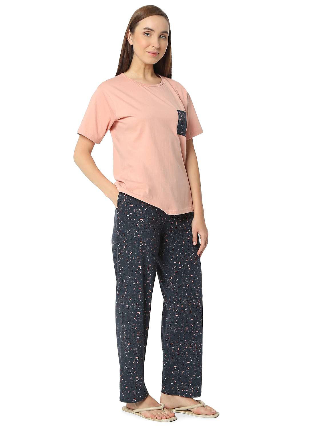 women printed nightwear pyjama set - 21905133 -  Standard Image - 2