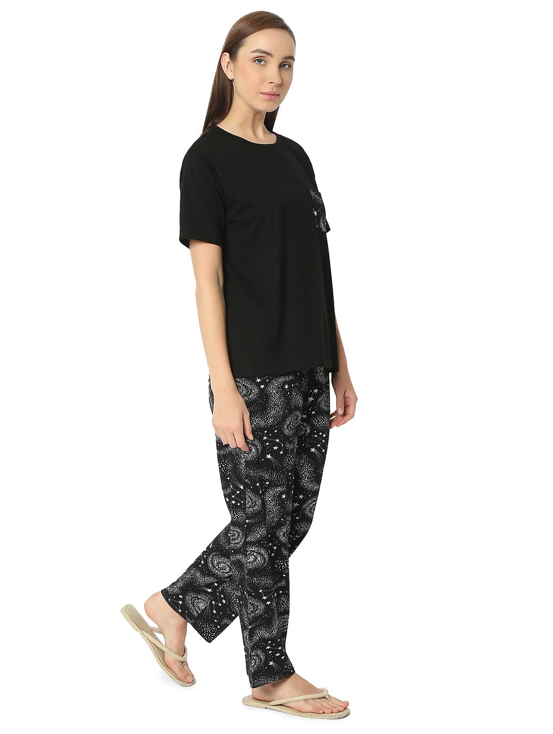 women printed nightwear pyjama set - 21905135 - Standard Image - 2