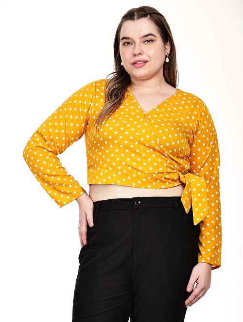 women plus size polka doted wrap - 21905146 -  Standard Image - 0