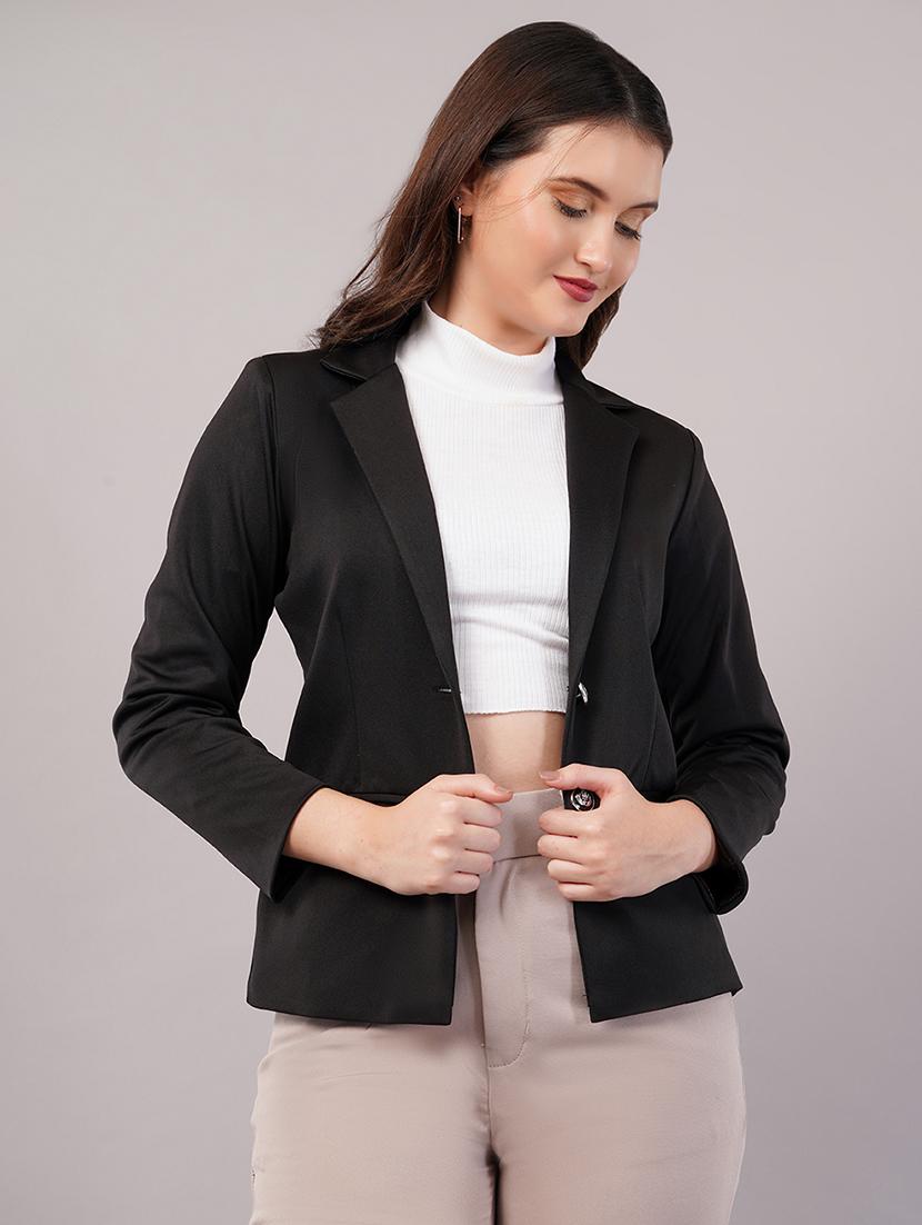 women solid long sleeves single breasted blazer - 21905184 -  Zoom Image - 0
