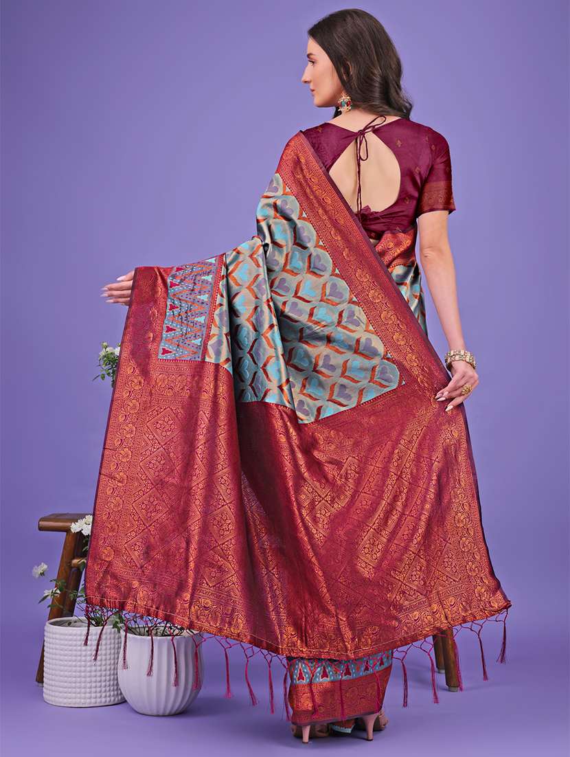 women self design banarasi saree with blouse - 21905259 -  Standard Image - 2
