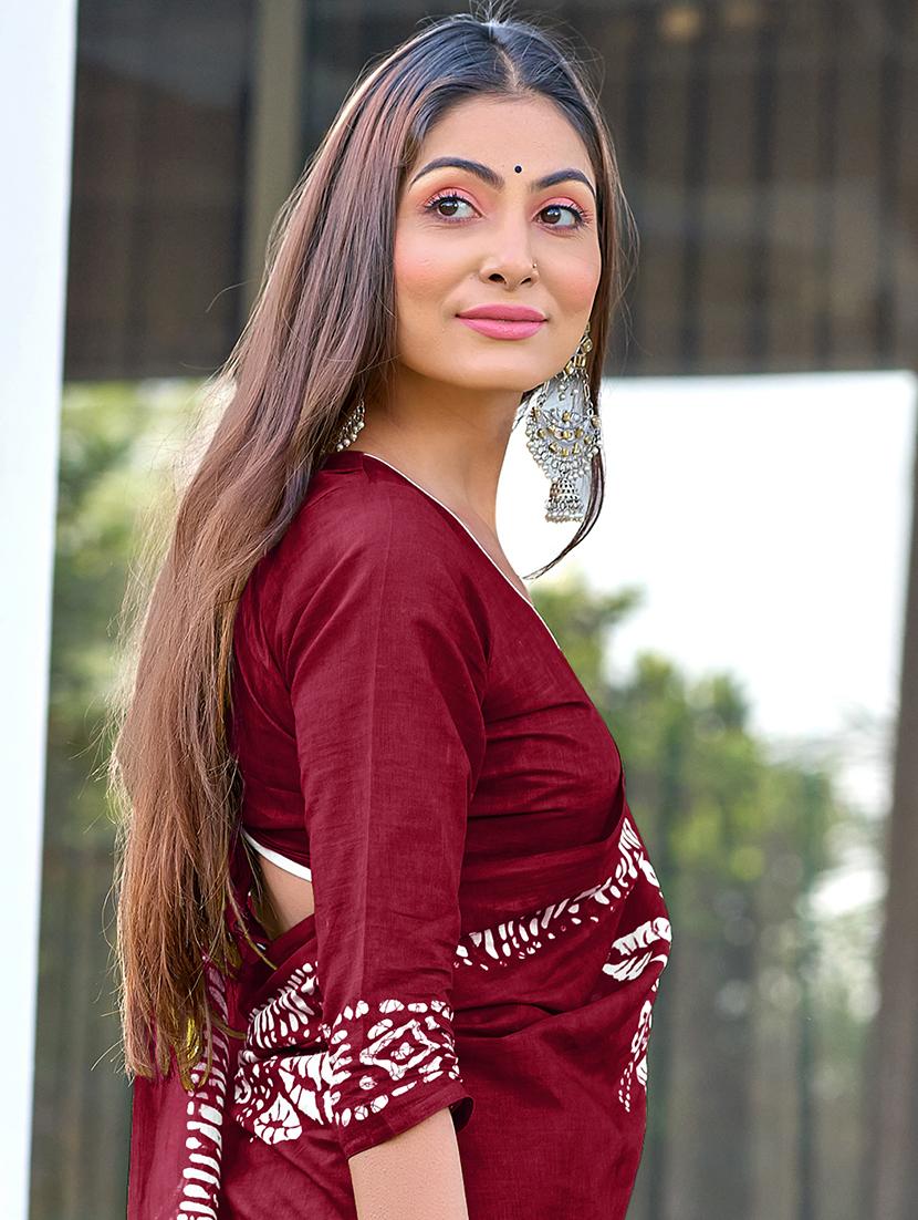 women printed casual wear saree with blouse - 21905320 - Standard Image - 2